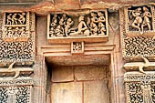 Orissa - Bhubaneswar, Brahmesvara temple. Image of sikshadana motif with a guru instructing his disciples.