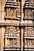 Orissa - Bhubaneswar, Brahmesvara temple. Decorations in the shape of miniature temples.