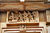 Orissa - Bhubaneswar, Brahmesvara temple. Image of sikshadana motif with a guru instructing his disciples.