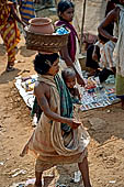 Orissa Rayagada district - people of the Dongria Kondh tribe at the Chatikona market.