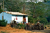 Orissa Rayagada district - tribal villages. Christian missionaries have converted many tribal people in the area.