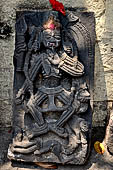 Orissa Rayagada district - Shiva temple. Image of Chamunda.