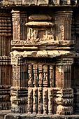 Orissa - Bhubaneswar, Chitrakarini Temple. Latticed window of the Jagamohana.