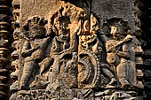 Orissa - Bhubaneswar, Chitrakarini Temple. Bho decorative motifs of the deul.