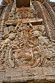 Orissa - Bhubaneswar, Chitrakarini Temple. Bho decorative motifs of the deul.