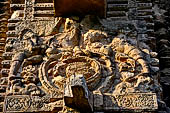 Orissa - Bhubaneswar, Chitrakarini Temple. Bho decorative motifs of the deul.