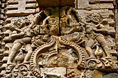 Orissa - Bhubaneswar, Chitrakarini Temple. Bho decorative motifs of the deul.