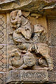 Orissa - Bhubaneswar, Chitrakarini Temple. Sculpture of vyala dragon