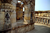 Hirapur - the Sixtyfour Yoginis Temple, eastern wall of the mandapa.