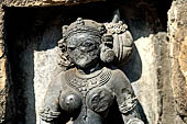 Hirapur - the Sixtyfour Yoginis Temple, detail of the head of Yogini n 49.