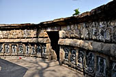 Hirapur - the Sixtyfour Yoginis Temple, view of the eastern side with the temple entrance.