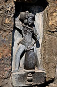 Hirapur - the Sixtyfour Yoginis Temple, Yogini beating a drum (n 48 clockwise).