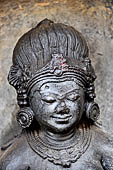 Hirapur - the Sixtyfour Yoginis Temple, head detail of Yogini n 16 (clockwise).