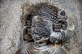 Hirapur - the Sixtyfour Yoginis Temple, detail of the head of Yogini n 6 (clockwise).