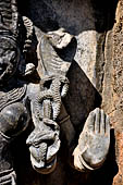 Hirapur - the Sixtyfour Yoginis Temple, detail of Yogini n 47 (clockwise) the naga pasha.