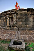 Hirapur - view of the Sixtyfour Yoginis Temple, with Katyayani n 5 in a niche of the outer wall.