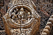 Konarak - Orissa. The Sun Temple, details of the twelve pairs of the great wheels arrayed along the platform.  