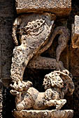 Konarak - Orissa. The Sun Temple, vyala decoration of the tower 