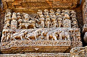 Konarak - Orissa. The Sun Temple, decorations of the platform. 