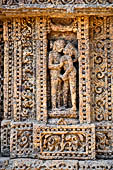 Konarak - Orissa. The Sun Temple, decorations of the platform. 