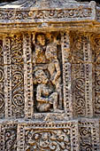 Konarak - Orissa. The Sun Temple, decorations of the platform. 