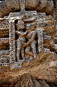 Konarak - Orissa. The Sun Temple, decorations of the platform. 