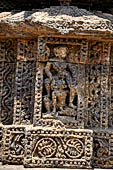 Konarak - Orissa. The Sun Temple, decorations of the platform. 