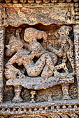 Konarak - Orissa. The Sun Temple, decorations of the platform. 