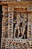 Konarak - Orissa. The Sun Temple, decorations of the platform. 