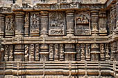 Konarak - Orissa. The Sun Temple, the richly decorated 4 m high platform of the jagamohana-deul complex. 