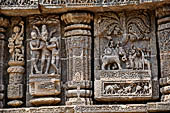 Konarak - Orissa. The Sun Temple, detail of the richly decorated platform of the jagamohana-deul complex. 