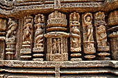 Konarak - Orissa. The Sun Temple, decorations of the platform. 