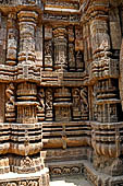 Konarak - Orissa. The Sun Temple, decorations of the platform. 