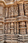 Konarak - Orissa. The Sun Temple, decorations of the platform. 