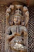 Konarak - Orissa. The Sun Temple, nagakanya decoration of the platform. 