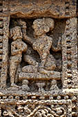 Konarak - Orissa. The Sun Temple, decorations of the platform. 