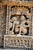 Konarak - Orissa. The Sun Temple, decorations of the platform. 