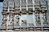 Orissa - Konarak - The Sun Temple. Chlorite stone doorjambs of the eastern doorframe decorated with Dwara Sakhas. 