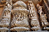 Orissa - Konarak - The Sun Temple, decorations of the tower.  