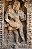 Orissa - Konarak - The Sun Temple. Detail of the decoration of the Mayadevi temple (formerly dedicated to Surya's wife Chayadevi, the goddess of the shadow).