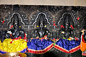 Orissa - Konarak - The Navagrahas stone architrave inside the small temple of the nine planets. 