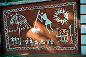 Orissa Koraput district - Wall paintings in a village close Koraput. 