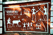 Orissa Koraput district - Wall paintings in a village close Koraput. 