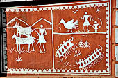 Orissa Koraput district - Wall paintings in a village close Koraput. 