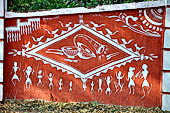 Orissa Koraput district - Wall paintings in a village close Koraput. 