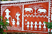 Orissa Koraput district - Wall paintings in a village close Koraput. 