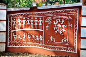 Orissa Koraput district - Wall paintings in a village close Koraput. 