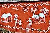 Orissa Koraput district - Wall paintings in a village close Koraput. 