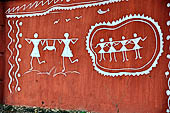 Orissa Koraput district - Wall paintings in a village close Koraput. 