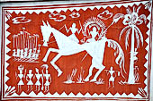 Orissa Koraput district - Wall paintings in a village close Koraput. 